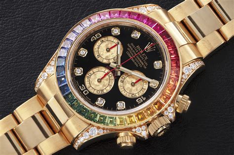 rolex watch with a multi color|Rolex rainbow watches.